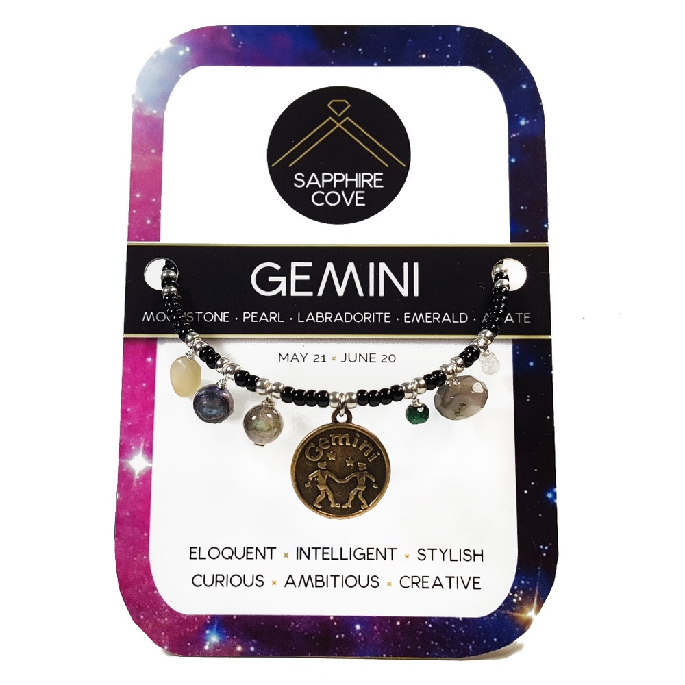 GEMINI ♊ Gemstone Bracelet Zodiac Birthstone